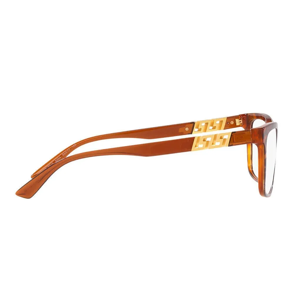NWT Versace 0VE3319-5354-53 Brown Round 53mm Glasses
